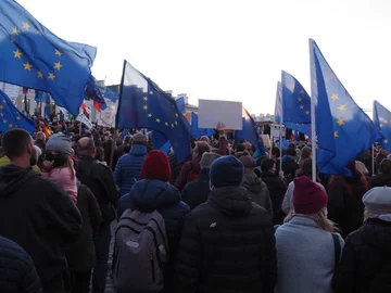 Proeuropejska manifestacja w Warszawie 