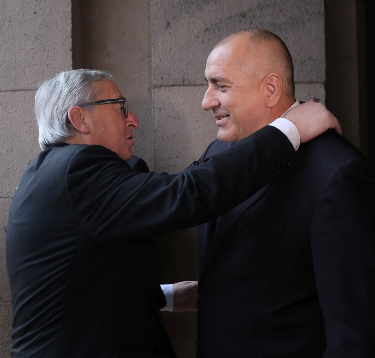 Jean Claude-Juncker i premier Bułgarii Bojko Borisow 