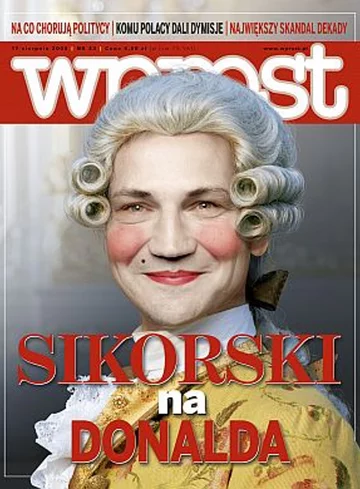 Okładka tygodnika Wprost nr 33/2008 (1338)