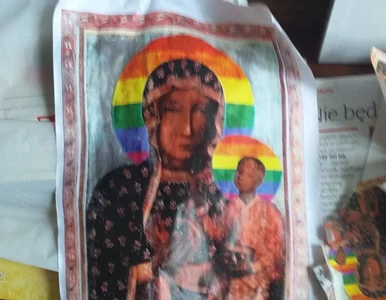 Miniatura: Matka Boska z tęczową aureolą w parafii w...