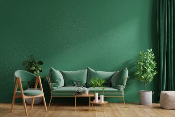 Salon pomalowany farbą Let&rsquo;s shine Primacol Decorative w&nbsp;kolorze Amsterdam