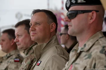 Andrzej Duda w bazie Bagram 