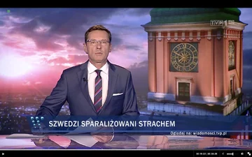 Paski informacyjne z "Wiadomości" TVP 