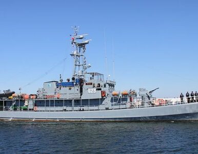 Miniatura: Niszczyciel min ORP "Mewa" opuścił port w...