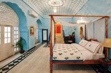 Wnętrza apartamentu pałacu w Jaipur. Do wynajęcia na Airbnb 