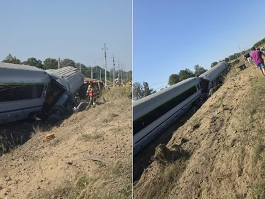 Miniatura: Pociąg osobowy wykoleił się na Mazowszu....