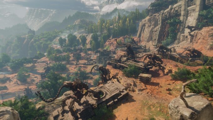 Horizon Call of the Mountain – zrzut ekranu z gry na gogle PS VR2
