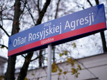 Aleja Ofiar Rosyjskiej Agresji przed ambasadą Rosji