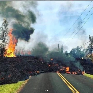 Lawa z wulkanu Kilauea 