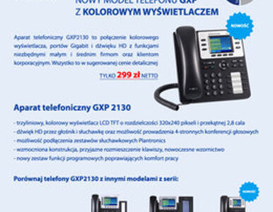 Miniatura: Nowy model telefonu biznesowego GXP 2130 z...