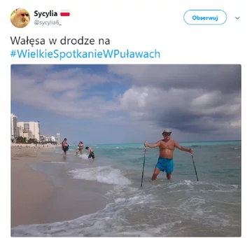 Mem po spotkaniu Lecha Wałęsy z protestującymi 