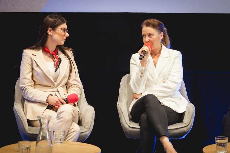 Ewelina Ziajka, Starszy Specjalista do spraw Kluczowych Klientów, Biuro Strategii i Analiz Rynkowych, Zarząd Morskiego Portu Gdynia i Monika Konsor-Fąferek dyrektorka do spraw marketingu i rozwoju w PCC Intermodal