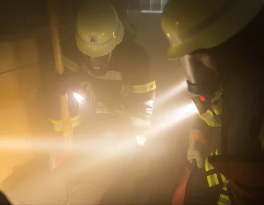 Miniatura: Pożar w Hamburgu. Nad miastem unosi się...