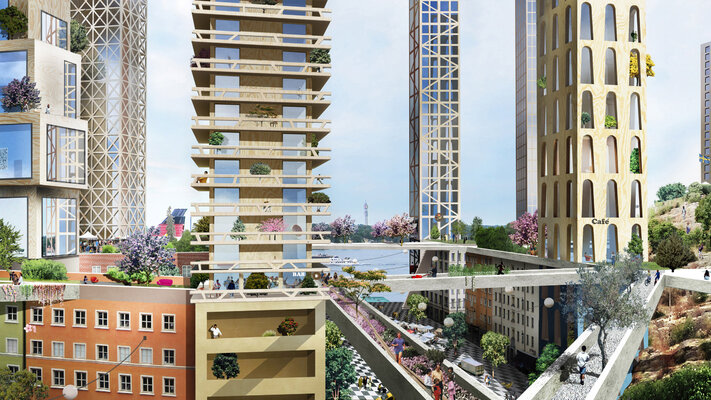 Miniatura: Drewniane wieżowce w Sztokholmie