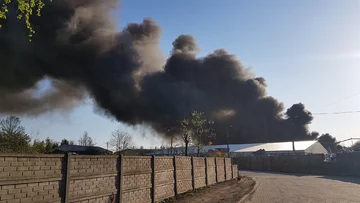 Pożar sortowni śmieci w Siemianowicach Śląskich 