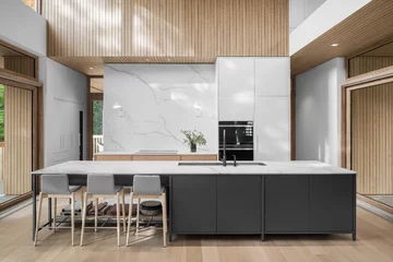 Drewniany dom w górach, projekt Thellend Fortin Architectes 