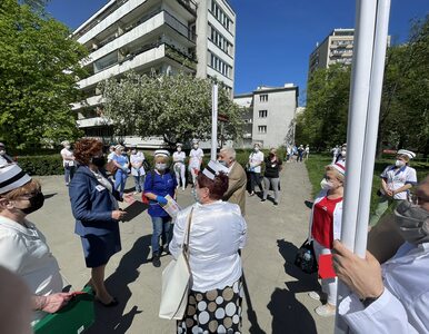 Miniatura: Protest pielęgniarek w Warszawie....