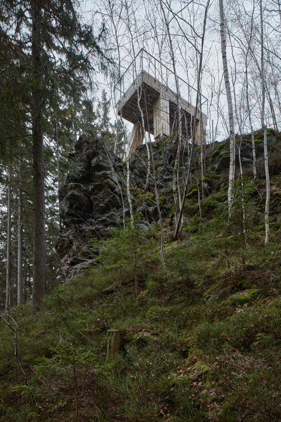 Punkt widokowy The Guard Patrol w Górach Izerskich, projekt Mjölk architekti Linka, Mjölk architekti