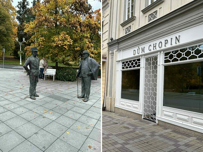 Pomnik cesarza Franciszka Józefa I i króla Anglii Edwarda VII oraz Dom Chopina
