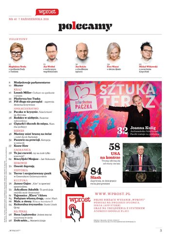 Spis treści "Wprost" 40/2018