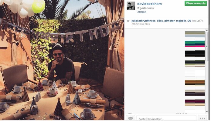 Miniatura: David Beckham ma 40 lat. Świętuje na...
