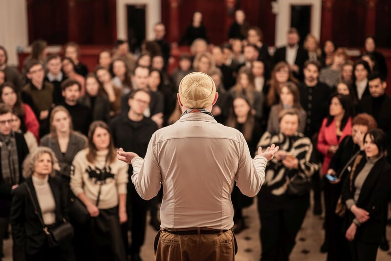 Architekci i&nbsp;przedstawiciele krakowskich biur projektowych podczas spotkania z&nbsp;cyklu &bdquo;Architekci w&nbsp;pierwszym rzędzie&rdquo; w&nbsp;Narodowym Starym Teatrze w&nbsp;Krakowie