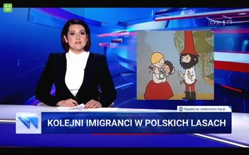 Mem po materiale Wiadomości TVP 