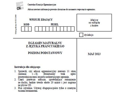 Miniatura: Matura 2013. Zobacz arkusze z języka...