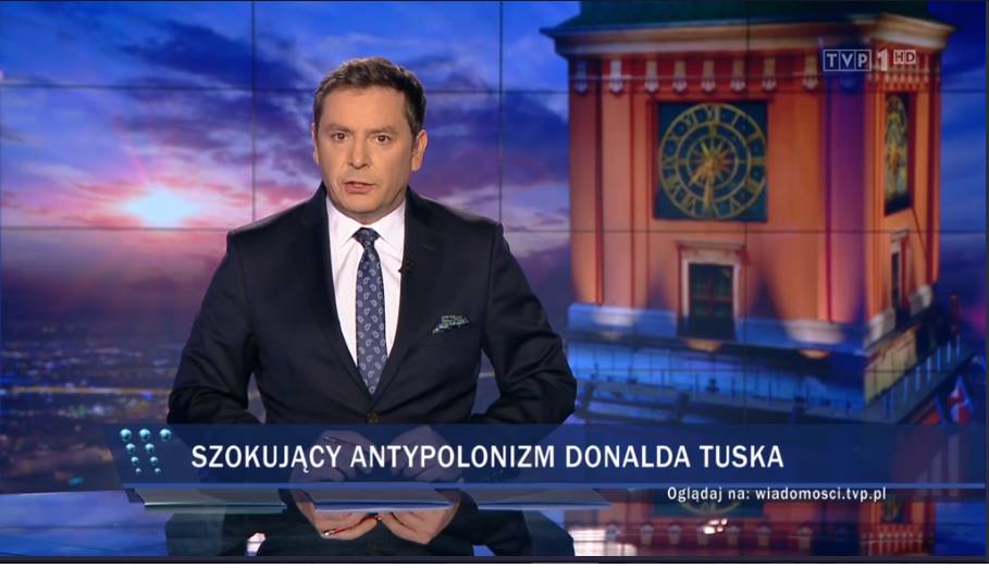 Pasek TVP za czasów prezesury Jacka Kurskiego 