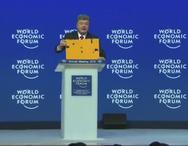 Miniatura: Poroszenko prezentuje w Davos fragment...