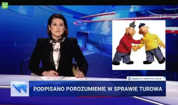 Mem po materiale Wiadomości TVP 