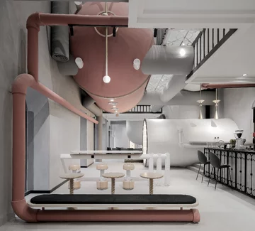 Dawna fabryka zmieniona w centrum nowych technologii i co-working dla specjalistów z branży, Powerlong Ideas Lab, projekt X+Living v2com, 3798-02