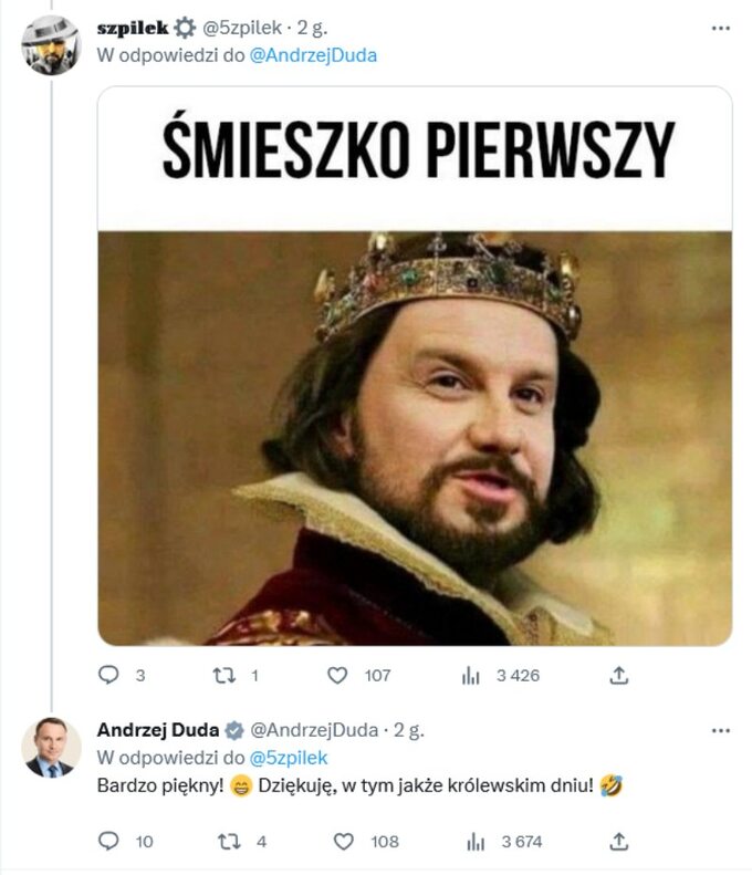 Komentarz Andrzeja Dudy do mema