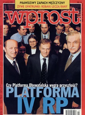 Okładka tygodnika Wprost nr 10/2001 (954)