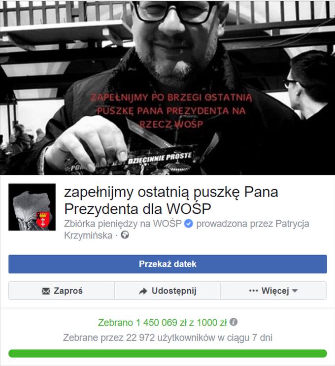 Screen z wydarzenia na Facebooku