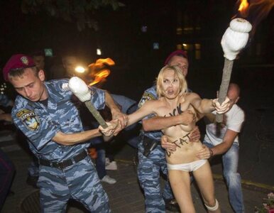 Miniatura: Protest FEMENU przeciwko Łukaszence