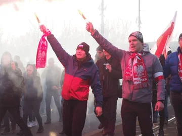 Uczestnicy Marszu Niepodległości w Warszawie 