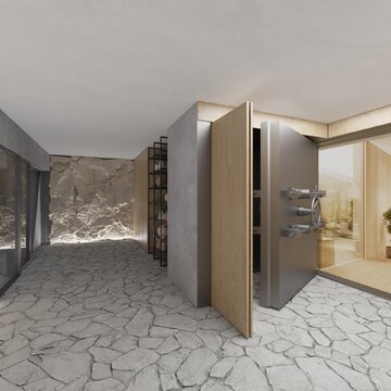 Schron Scorpio Garden House, projekt BXB studio Bogusław Barnaś