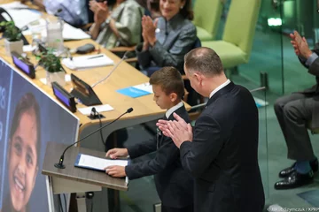 Andrzej Duda podczas debaty w siedzibie ONZ 