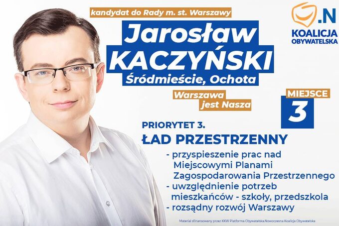 Plakat wyborczy Jarosława Kaczyńskiego