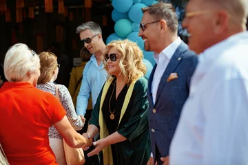 Marek Stępień, Krzysztof Ibisz, Joanna Kurowska i Łukasz Płoszajski witają gości Oceanarium Międzyzdroje