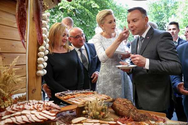 Miniatura: Andrzej Duda i Agata Duda na spotkaniu z...
