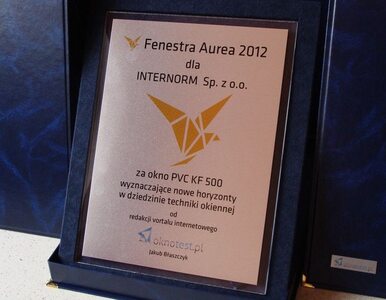 Miniatura: Nagroda Fenestra Aurea dla Internorm