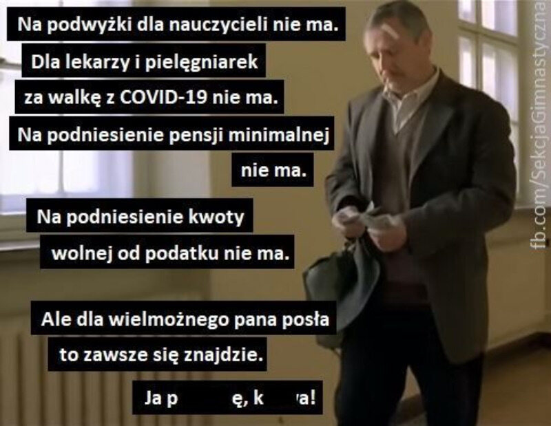 Mem komentujący podwyżki wynagrodzeń polityków 