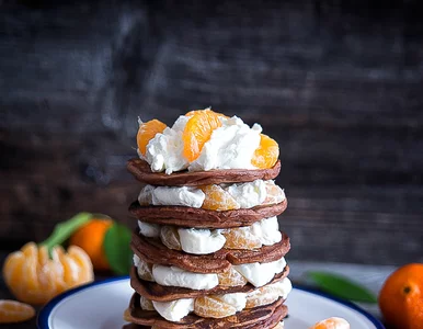 Miniatura: Czekoladowe placuszki z mandarynkami