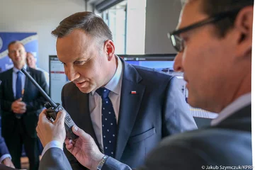 Andrzej Duda podczas wizyty w Nevadzie 