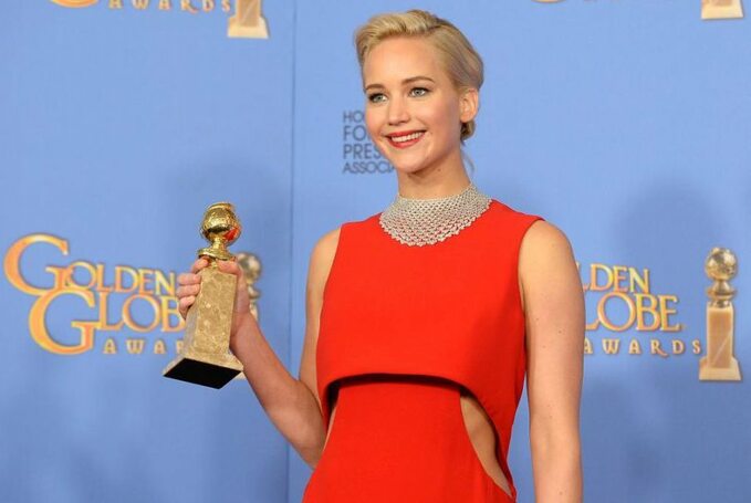 Jennifer Lawrence na 73. gali wręczenia Złotych Globów