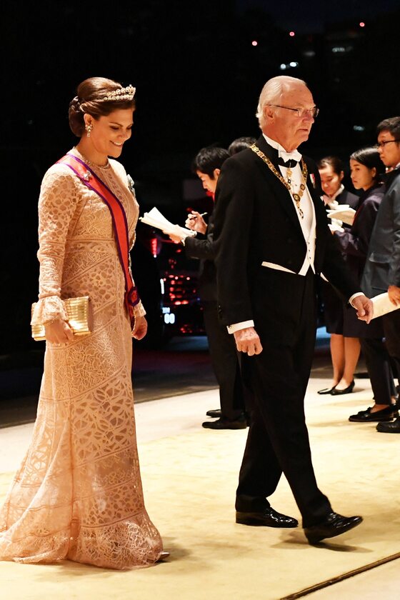 Król Szwecji Karol XVI Gustaw z córką księżną Wiktorią 