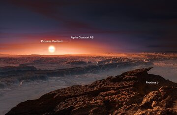Wizualizacja Proxima B