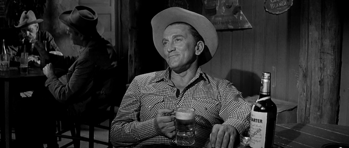 Kirk Douglas w filmie „Ostatni kowboj” (1962) 